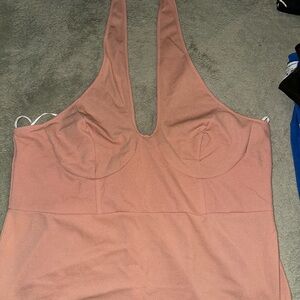 SHEIN Pink Backless Dress